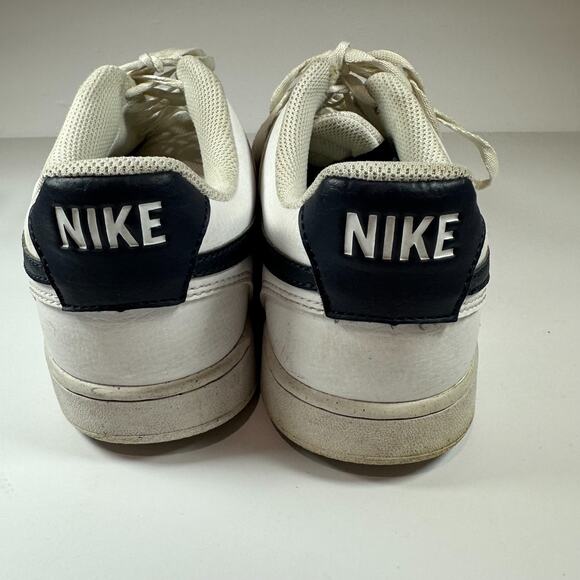 Nike Court Vision Low Casual Shoes Mens Size 10.5 White Black Comfort Sneakers - Picture 7 of 12